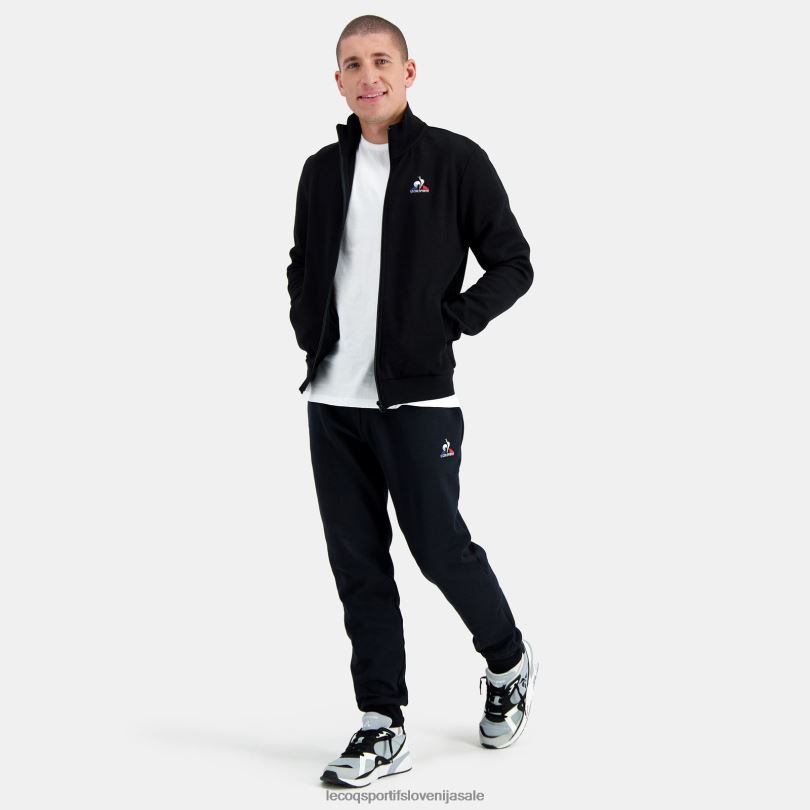 moški oblačila Le Coq Sportif pulover z zadrgo črn 60J4R58