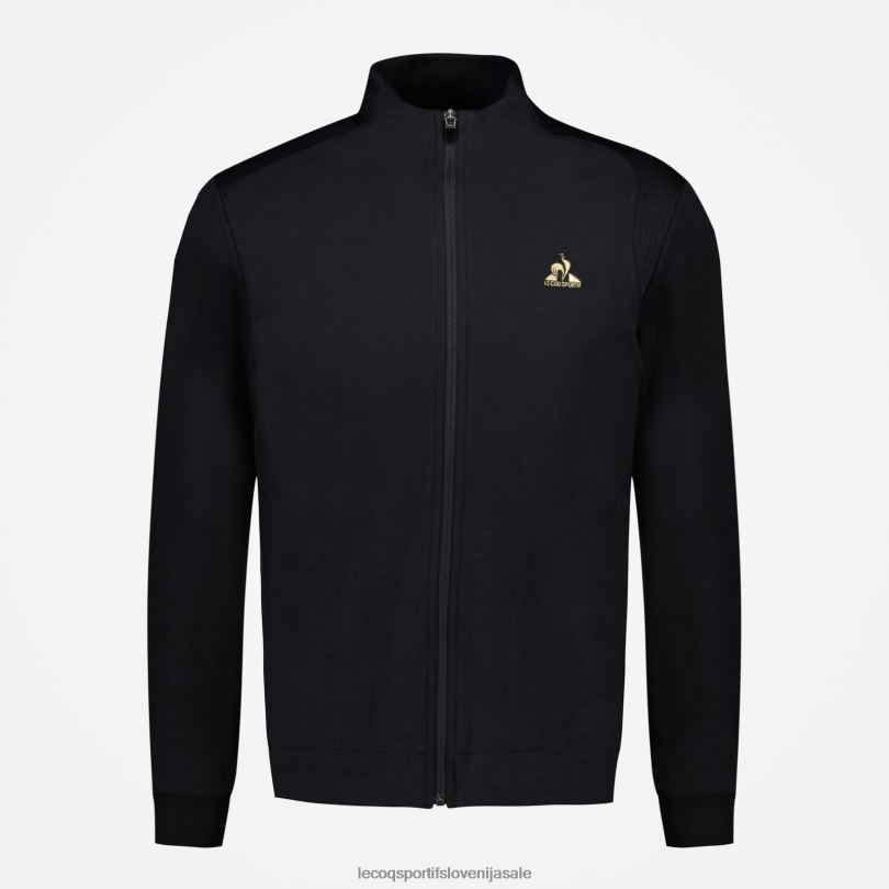 moški oblačila Le Coq Sportif pulover z zadrgo črn 60J4R72