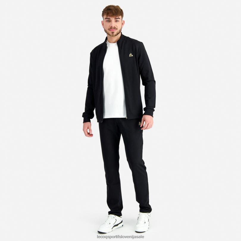 moški oblačila Le Coq Sportif pulover z zadrgo črn 60J4R72