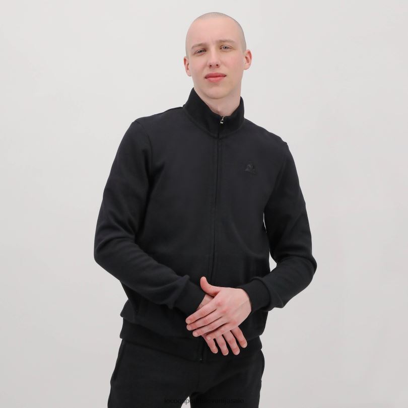 moški oblačila Le Coq Sportif pulover z zadrgo črn 60J4R78