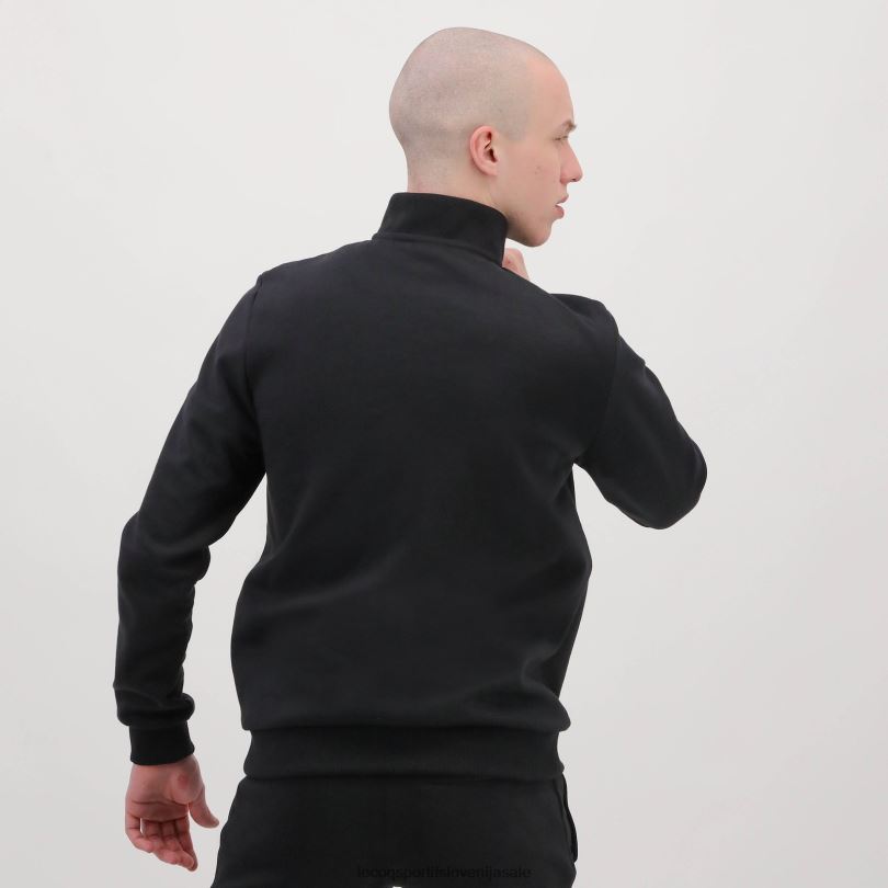 moški oblačila Le Coq Sportif pulover z zadrgo črn 60J4R78