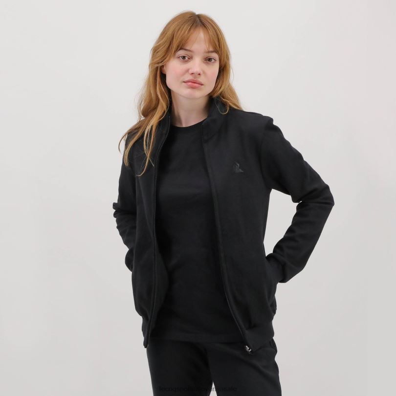 moški oblačila Le Coq Sportif pulover z zadrgo črn 60J4R78