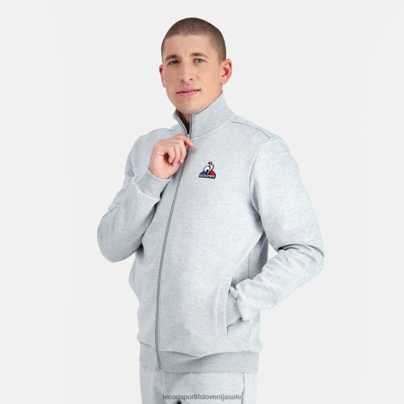 moški oblačila Le Coq Sportif pulover z zadrgo siv 60J4R57