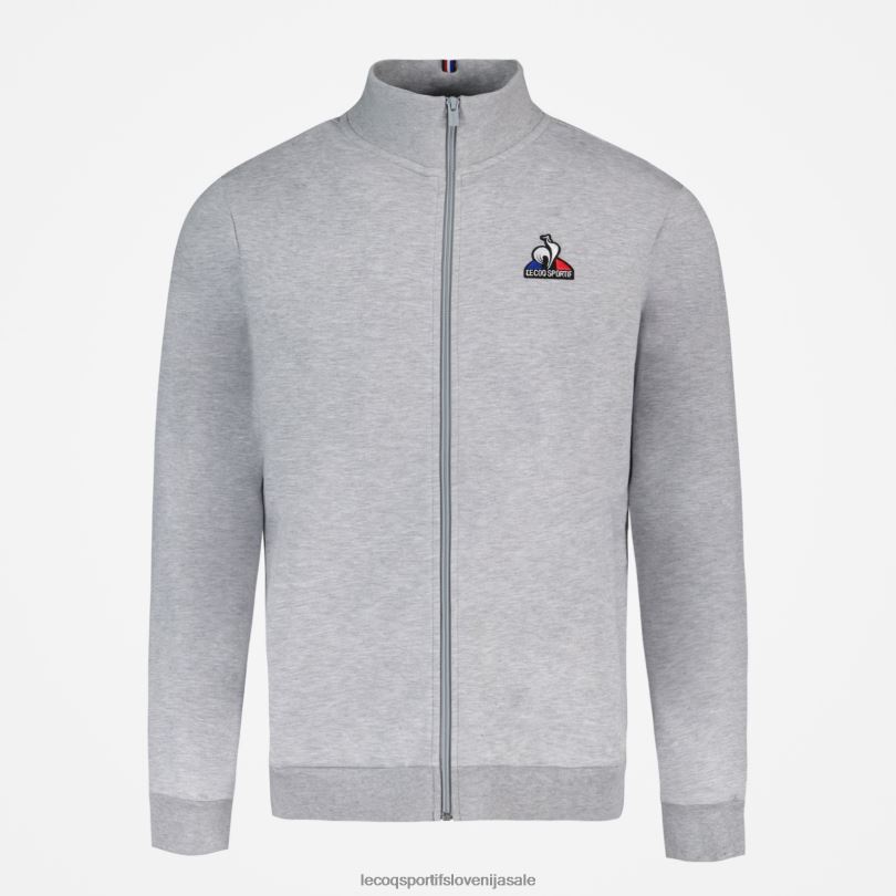 moški oblačila Le Coq Sportif pulover z zadrgo siv 60J4R57