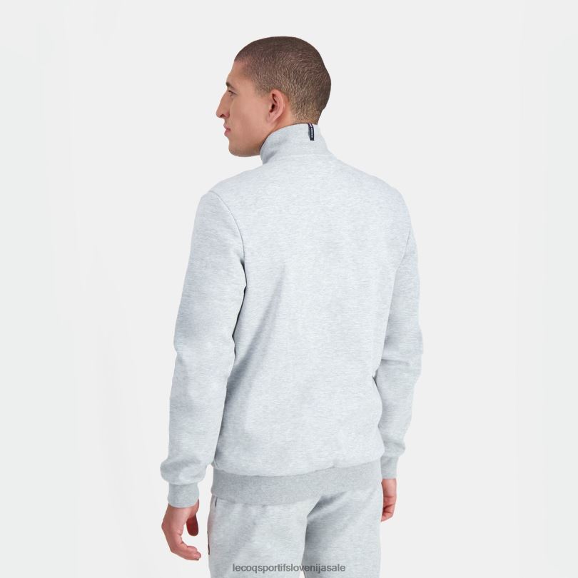 moški oblačila Le Coq Sportif pulover z zadrgo siv 60J4R57