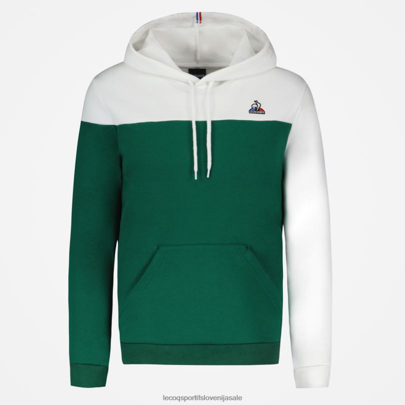 moški oblačila Le Coq Sportif zelen pulover s kapuco 60J4R436