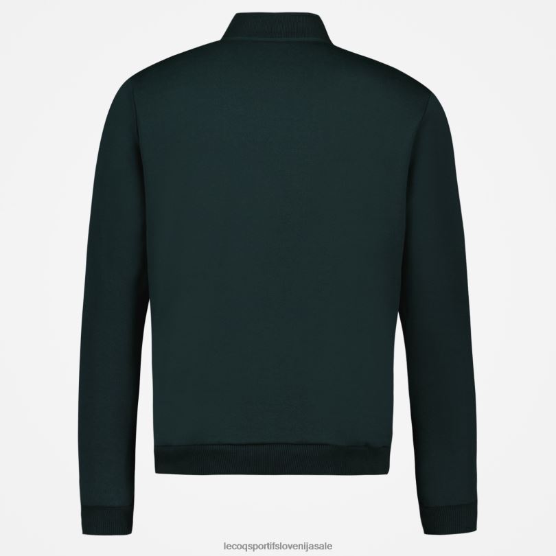 moški oblačila Le Coq Sportif zelen pulover z zadrgo 60J4R463