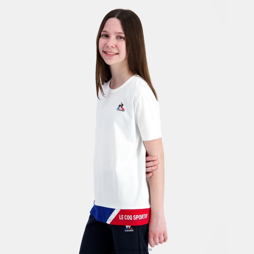 otroci oblačila Le Coq Sportif bela majica 60J4R383