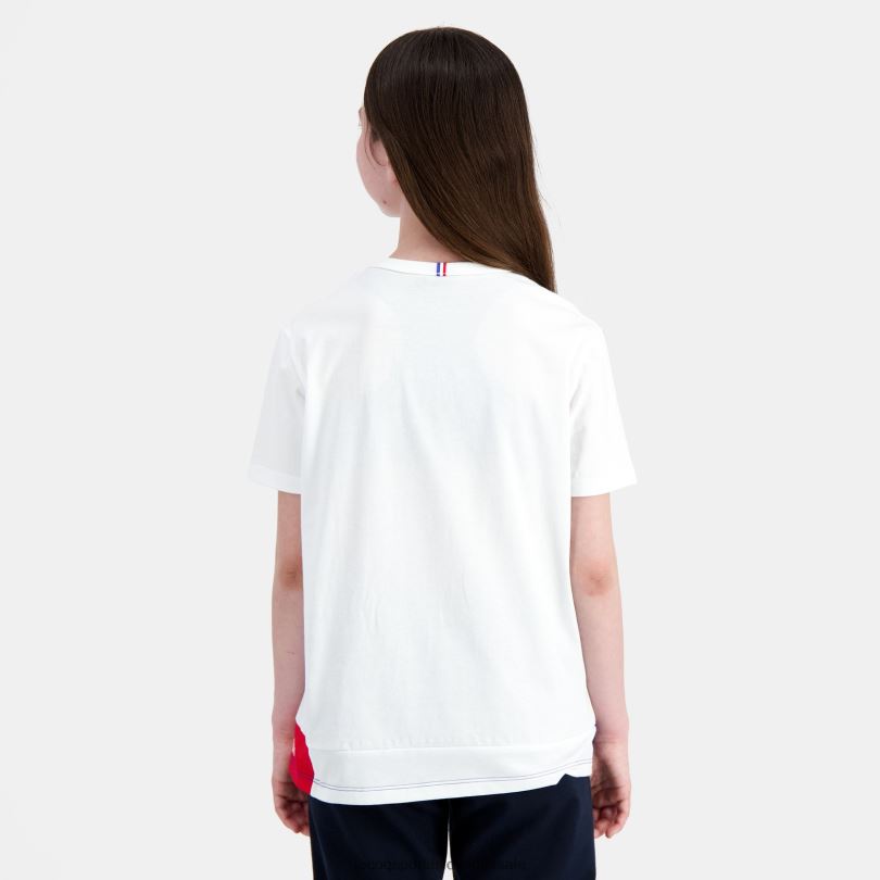 otroci oblačila Le Coq Sportif bela majica 60J4R383
