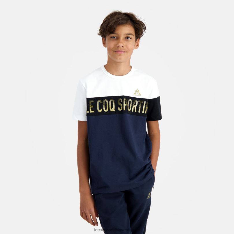 otroci oblačila Le Coq Sportif majica modra 60J4R639