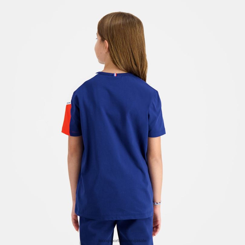otroci oblačila Le Coq Sportif majica modra 60J4R651