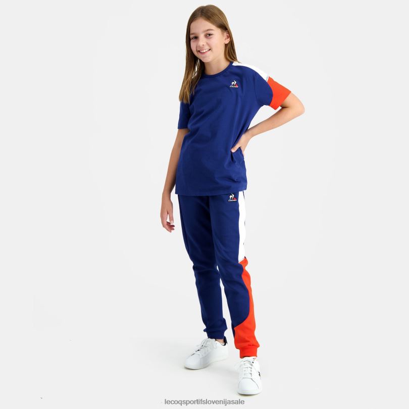 otroci oblačila Le Coq Sportif majica modra 60J4R651