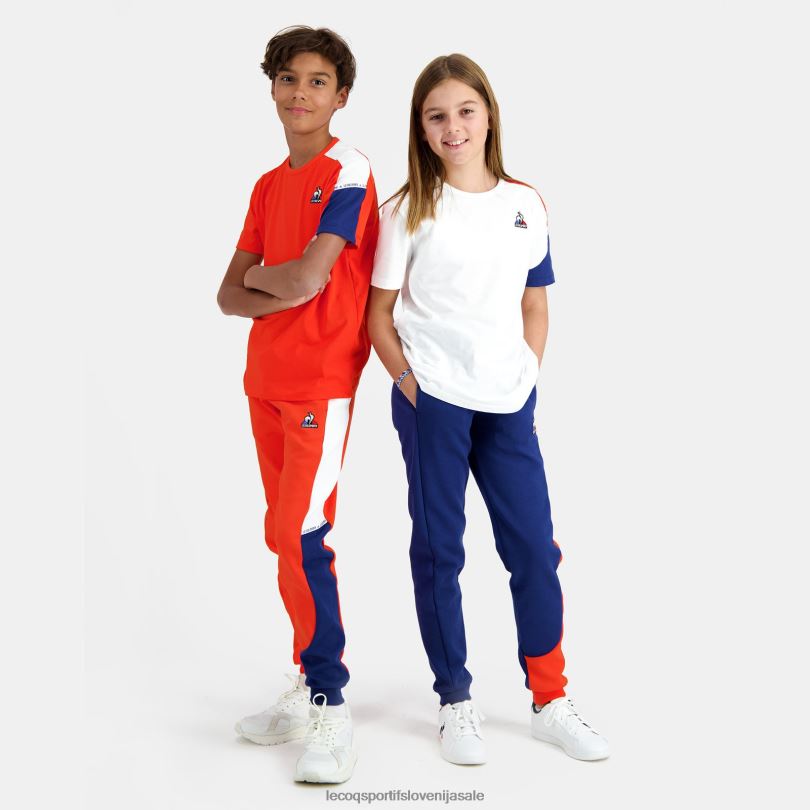 otroci oblačila Le Coq Sportif majica oranžna 60J4R650