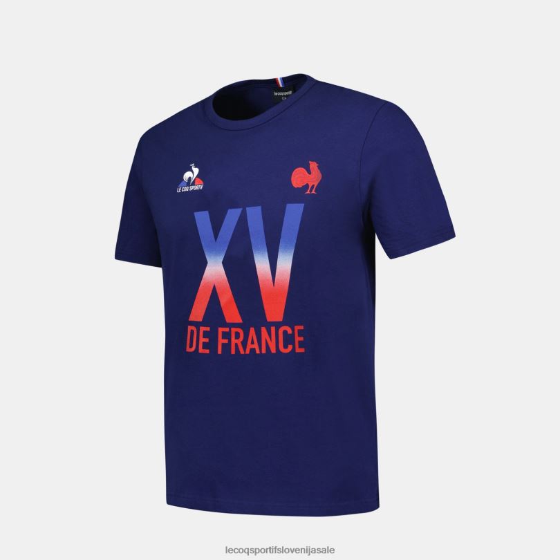 otroci oblačila Le Coq Sportif majica s kratkimi rokavi - xv de france modra 60J4R389