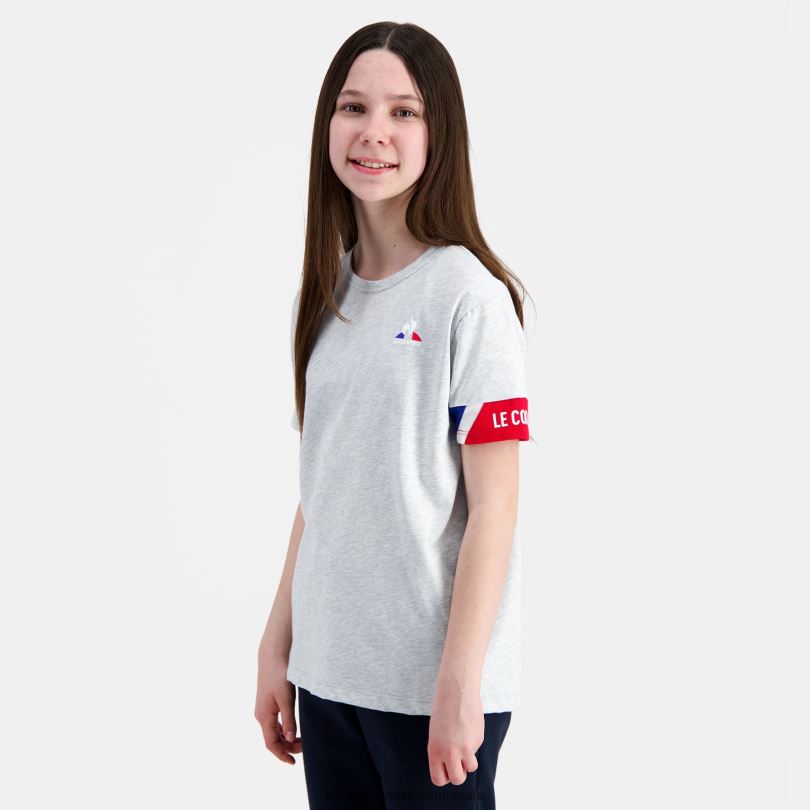 otroci oblačila Le Coq Sportif majica siva 60J4R384