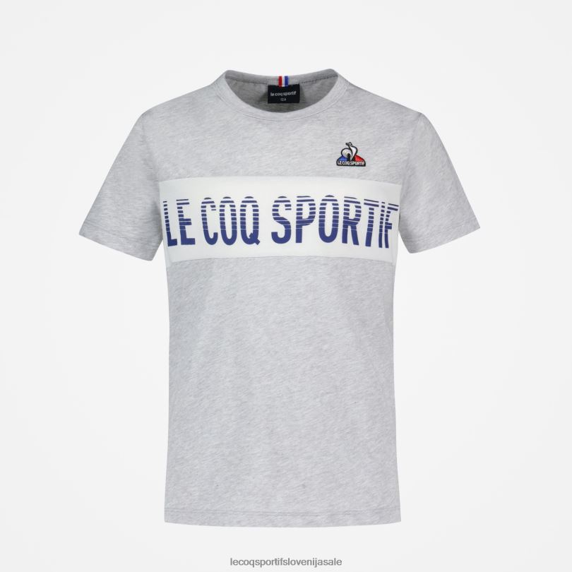 otroci oblačila Le Coq Sportif majica siva 60J4R640