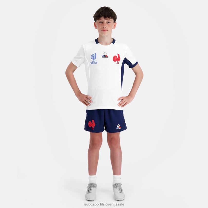 otroci oblačila Le Coq Sportif replika dresa xv de france - svetovno prvenstvo v ragbiju 2023 bela 60J4R695