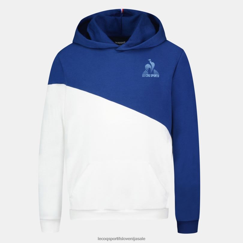 otroci oblačila Le Coq Sportif modra majica s kapuco 60J4R395