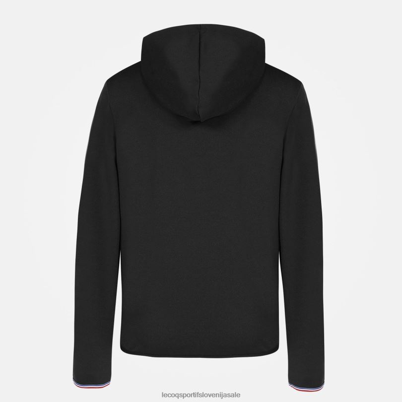 otroci oblačila Le Coq Sportif pulover s kapuco in črno zadrgo 60J4R400