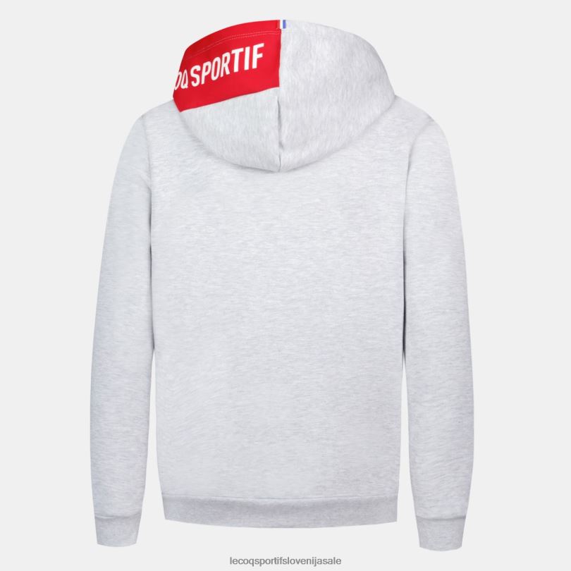 otroci oblačila Le Coq Sportif pulover s kapuco siv 60J4R393