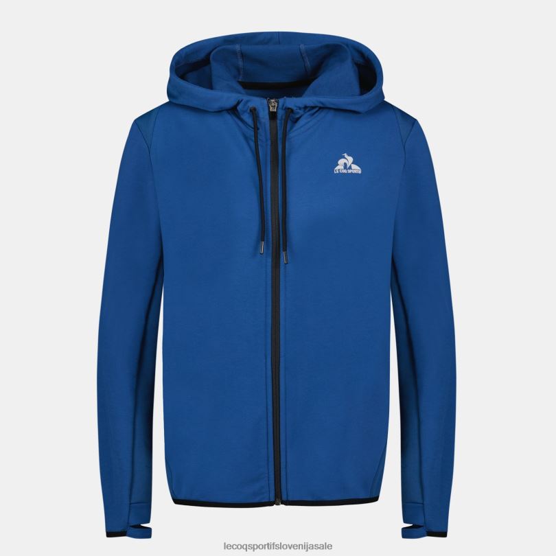 ženske oblačila Le Coq Sportif pulover s kapuco in modro zadrgo 60J4R315