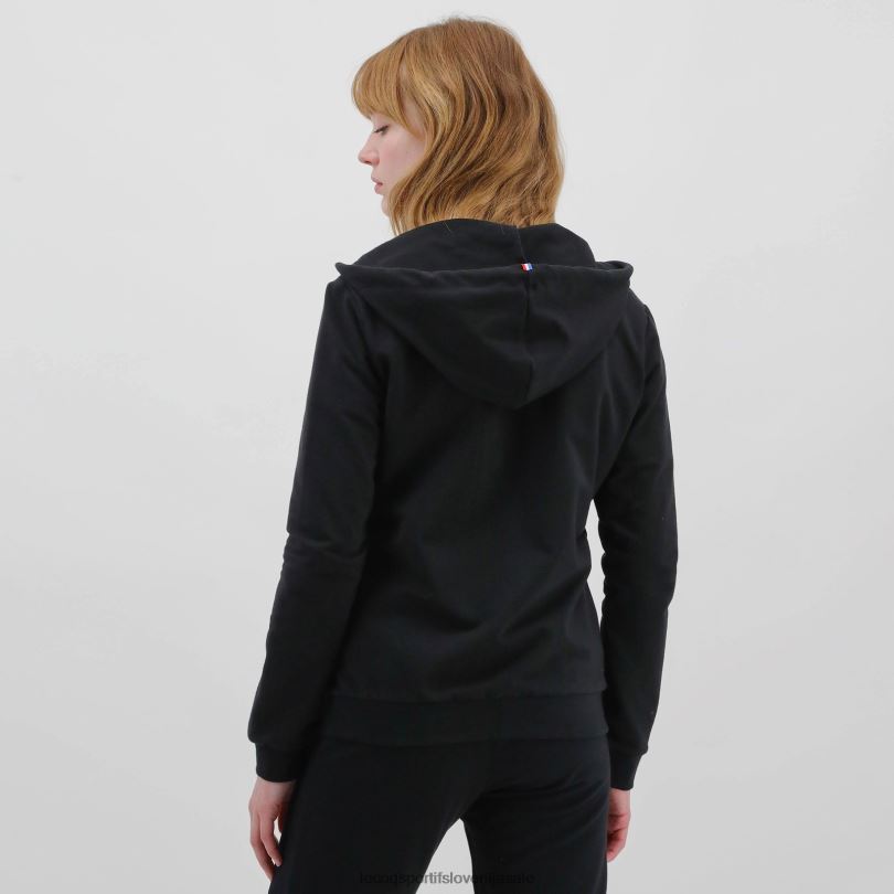 ženske oblačila Le Coq Sportif pulover s kapuco in črno zadrgo 60J4R319