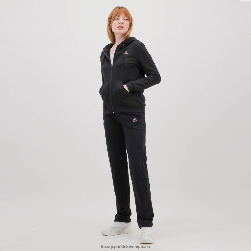 ženske oblačila Le Coq Sportif pulover s kapuco in črno zadrgo 60J4R319