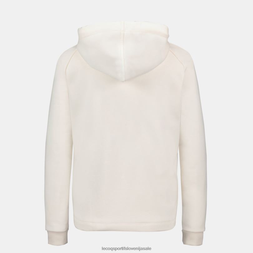 ženske oblačila Le Coq Sportif pulover s kapuco in zadrgo bele barve 60J4R309