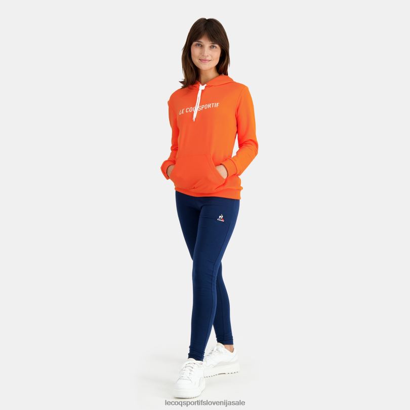 ženske oblačila Le Coq Sportif pulover s kapuco oranžen 60J4R592